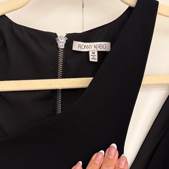 Black One-Shoulder Dress - Picture 2 of 5